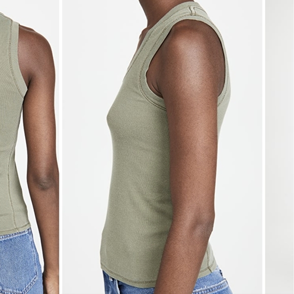 Free People U Neck Tank Army Dust Size M - Picture 8 of 8